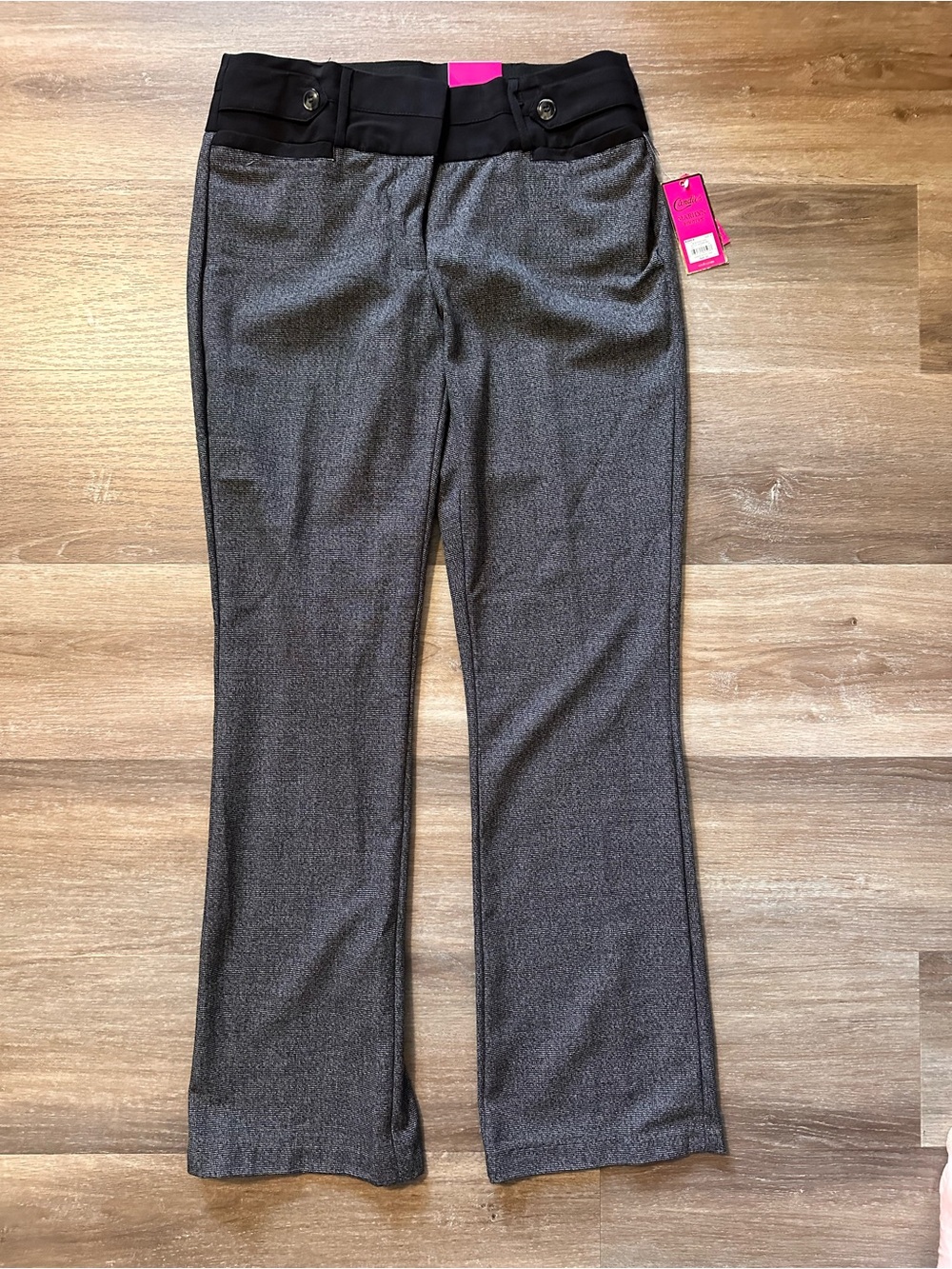 NWT Candies Marilyn Bootcut Dress Pants – Gray/Black Sz 9